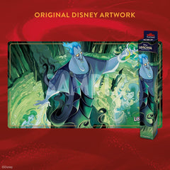 Ravensburger Lorcana Hades playmat rolled-up design eases transport to tournaments or gaming nights.