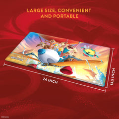 Ravensburger Rescue Rangers Away playmat rolled for transport enables easy setup.