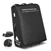 RayMACE padded stroller travel bag front view with wheels for easy airport navigation.