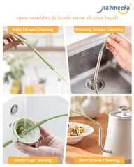 Raymeefa bendable-handle straw cleaner flexes to reach crevices