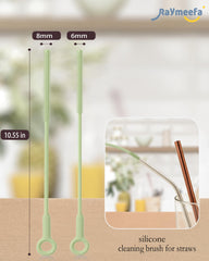 Raymeefa soft-bristles straw cleaner cleans without scratching surfaces
