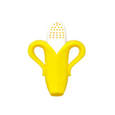 RaZbaby Fruitique feeder banana closed; compact one-piece design for easy cleaning.