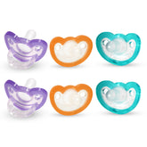 RaZbaby JollyPop pacifier close-up showing orthodontic nipple for natural development