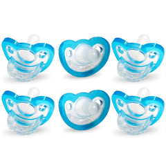 RaZbaby JollyPop pacifier blue 0-3 months with safe one-piece design for easy cleaning