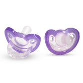 RaZbaby JollyPop pack of 2 lavender pacifiers soothe newborns at nap time