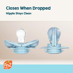 RaZbaby Keep-It-Kleen penguin design close-up highlights travel-friendly appeal