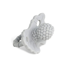 RaZbaby RaZberry teether BerryBumps texture soothes gums during teething.
