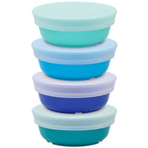Re-Play 12 oz toddler bowls with lids in true blue for on-the-go meals