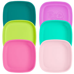 Re-Play toddler plates in deep-walled fairytale color for spill-safe meals.