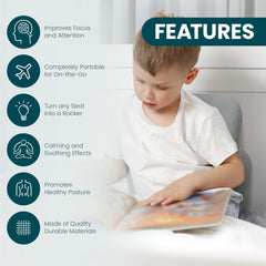 READY ROCKER soft cover with polyurethane foam adds comfortable, quiet seating anywhere.