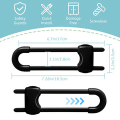 Reaeon adjustable U-shaped locks close-up showing durable ABS construction