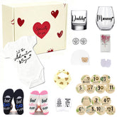 ReaGold new mom gift box showcasing baby and parent keepsakes