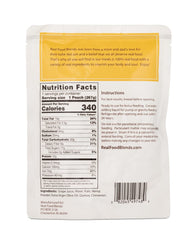 Real Food Blends Quinoa Kale Hemp ingredient-list image—simple real-food ingredients.