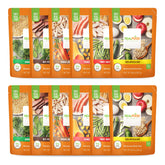 Real Food Blends Variety Pack front label showcases real ingredients for diverse tube feeding nutrition.