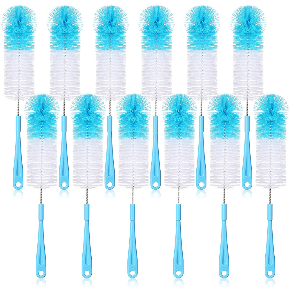 Reallnaive 12-pcs bottle brush set closeup with durable bristles for thorough cleaning