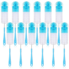 Reallnaive 12-pcs bottle brush set closeup with durable bristles for thorough cleaning