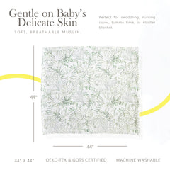 Red Rovr swaddle 44x44 size illustrates versatile blanket for many uses.