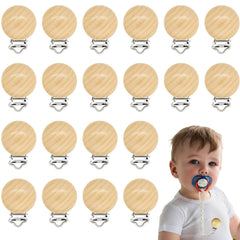 REDANHA wood pacifier clips pack 20pcs for DIY accessories and baby use