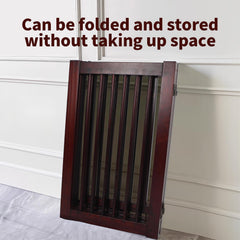 RedFinches wooden dog gate expands to 109' long for wide openings.