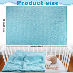 Reginary light-blue waffle-pattern blanket highlights textured warmth for nursery decor