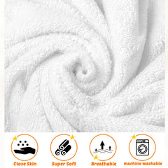 Reginary baby hooded towel white folded pack demonstrates convenient storage for busy households.