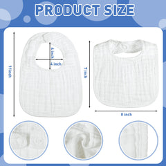 Reginary bibs with adjustable snaps fit newborn to toddler comfortably during feeding.
