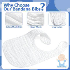 Reginary bibs U-shape design provides full coverage for clothes.