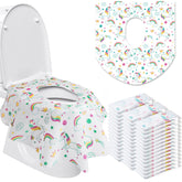 Reginary unicorn toilet seat covers pack provides mess-free travel for kids.