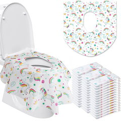 Reginary unicorn toilet seat covers pack provides mess-free travel for kids.