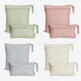 Reginary wet bags in varied colors showing versatile wet-dry storage options