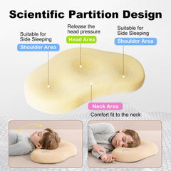 Reidio pillow features removable-pillowcase for easy cleaning and skin-friendly use.
