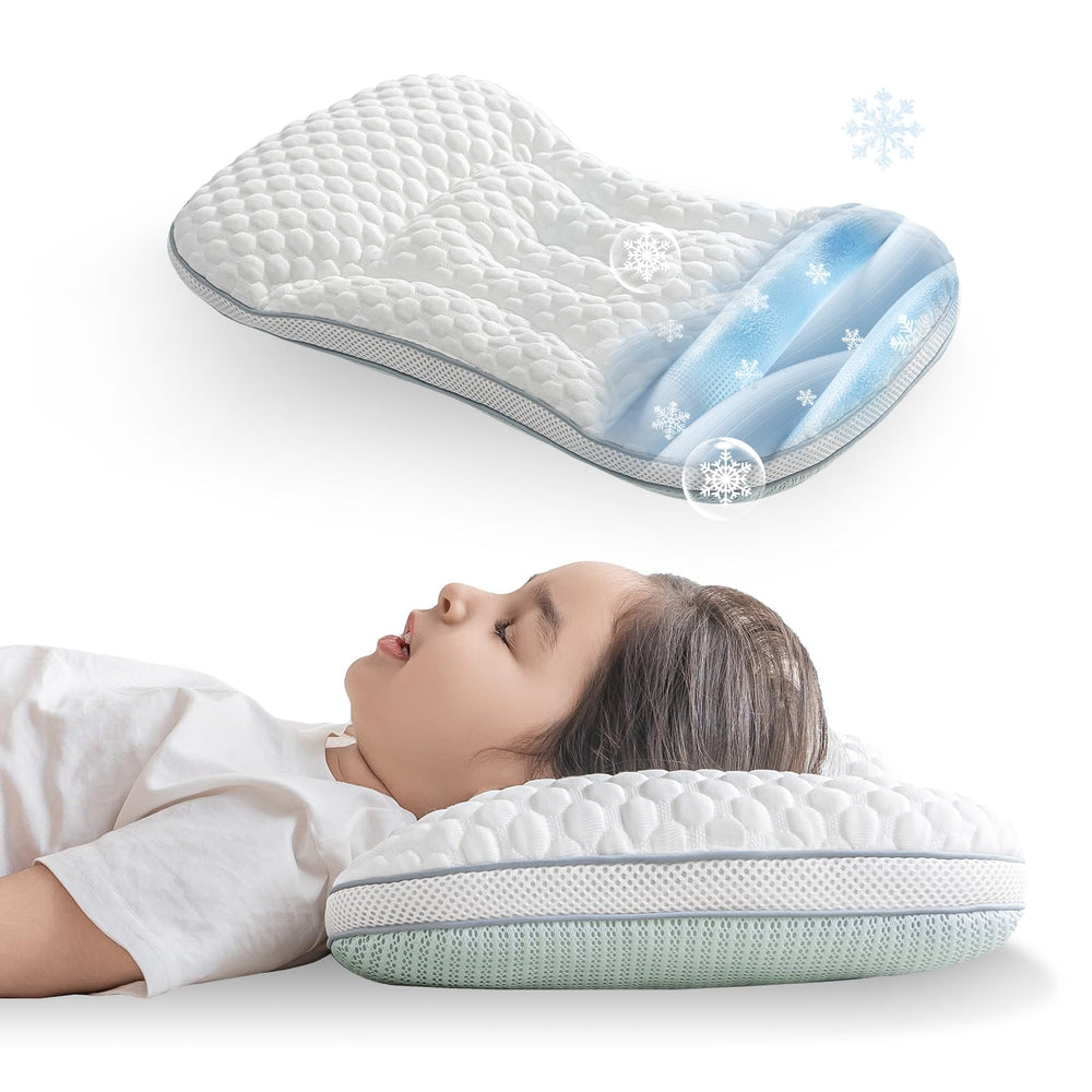 Reidio Toddler Pillow dual-height ergonomic design supports growing neck alignment.