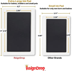 ReignDrop baby footprint imprint yields crisp, smudge-resistant prints for keepsakes.