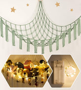 RelaxScene stuffed animal hammock corner assembly shows quick setup for tidy kids' rooms