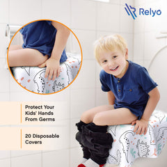 Relyo adhesive strips secure the liner for a stable seat cover during use.