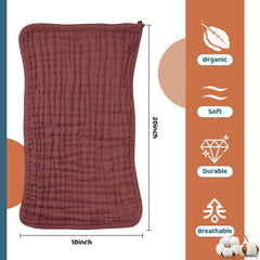 Remagr burp cloths, 6-layer cotton, high absorbency for mess containment.
