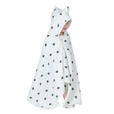 REMASS hooded towel with muslin cotton for gentle post-bath drying.