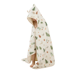 REMASS toddler hooded forest-squirrel towel for bath time, warm and absorbent.