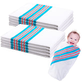 Remerry 8pcs receiving blanket pack, large 30x40 inch set for warmth.