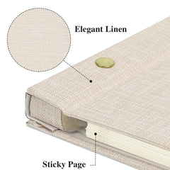 Remowith linen cover closeup highlighting textured elegance for keepsakes
