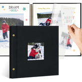 Remowith linen photo album with window cover showcases elegant keepsakes for lasting memories.