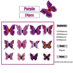 RENUIS butterfly wall decal magnetic attachment shows reusable decor on metal surfaces