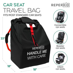 Reperkid universal-fit 33x18x18 bag accommodates most convertible and infant seats
