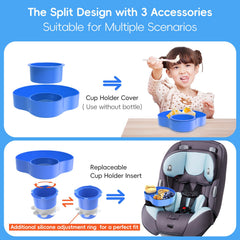 Resptasski cup holder inserts fit most car seats for versatile use.