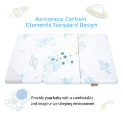 Ressainic Pack and Play mattress cover close-up showing soft fabric texture
