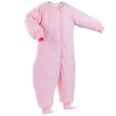 RESTCLOUD baby sleep bag in pink offers cozy winter warmth for naps.