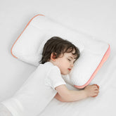 RESTIRY toddler pillow pink front view shows compact size for 2-6 year olds