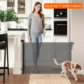 Retractable Safety Gate top knob operation enables one handed use for busy homes.