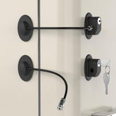 REZIPO refrigerator door lock two-pack on fridge, compact design for kid safety.