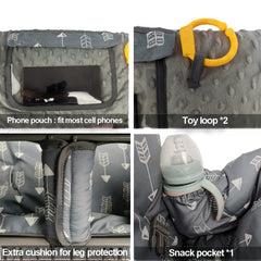 RHYDEER phone pocket feature keeps entertainment within reach